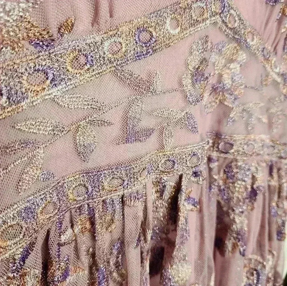 NWT Altar’d State Mariska Lilac Purple Candy Lace Maxi Dress Size Small - Picture 5 of 7